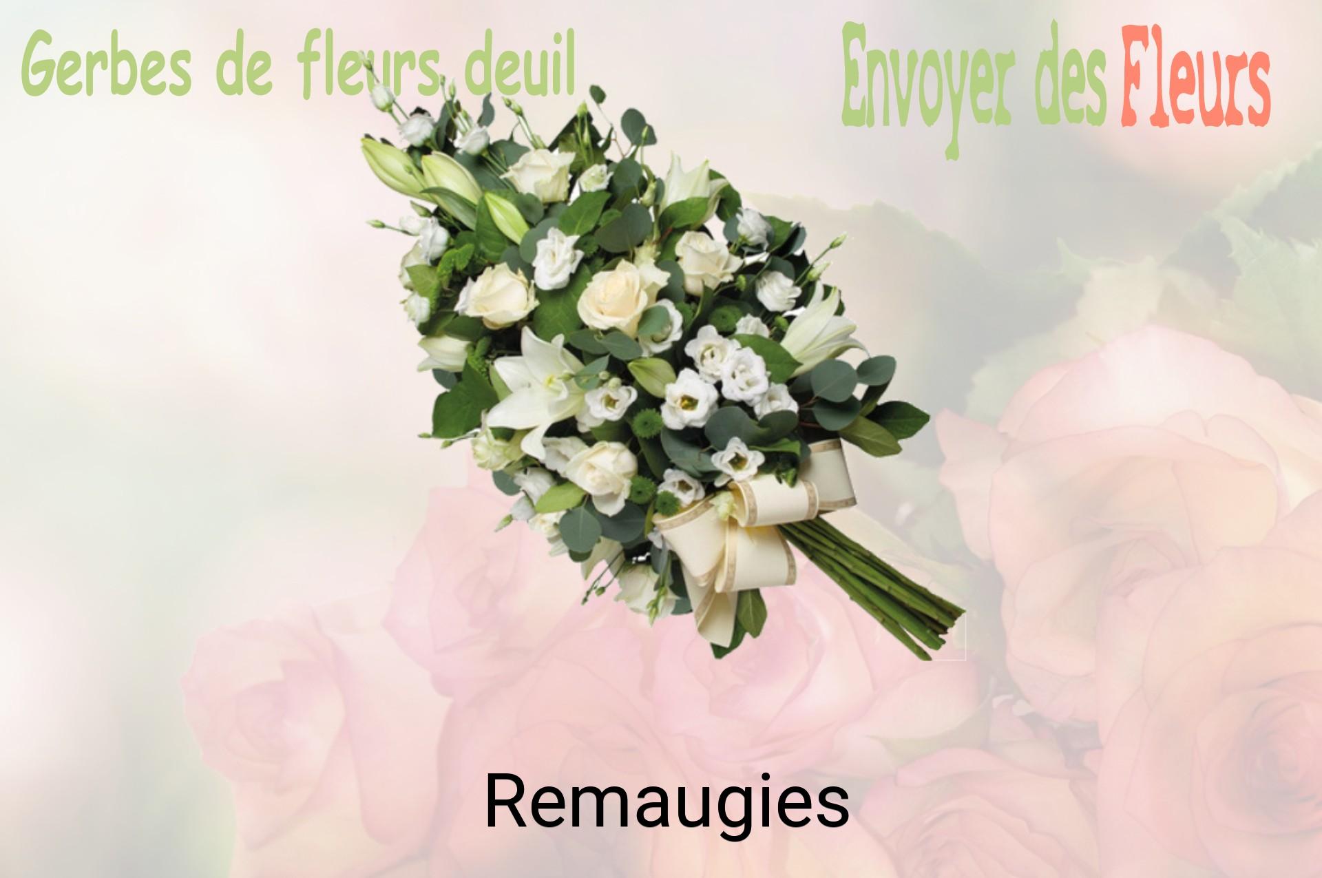 Gerbe de fleurs de deuil livrée à Remaugies